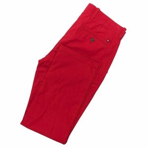 TH Men's Straight Leg Red Chino Size 44